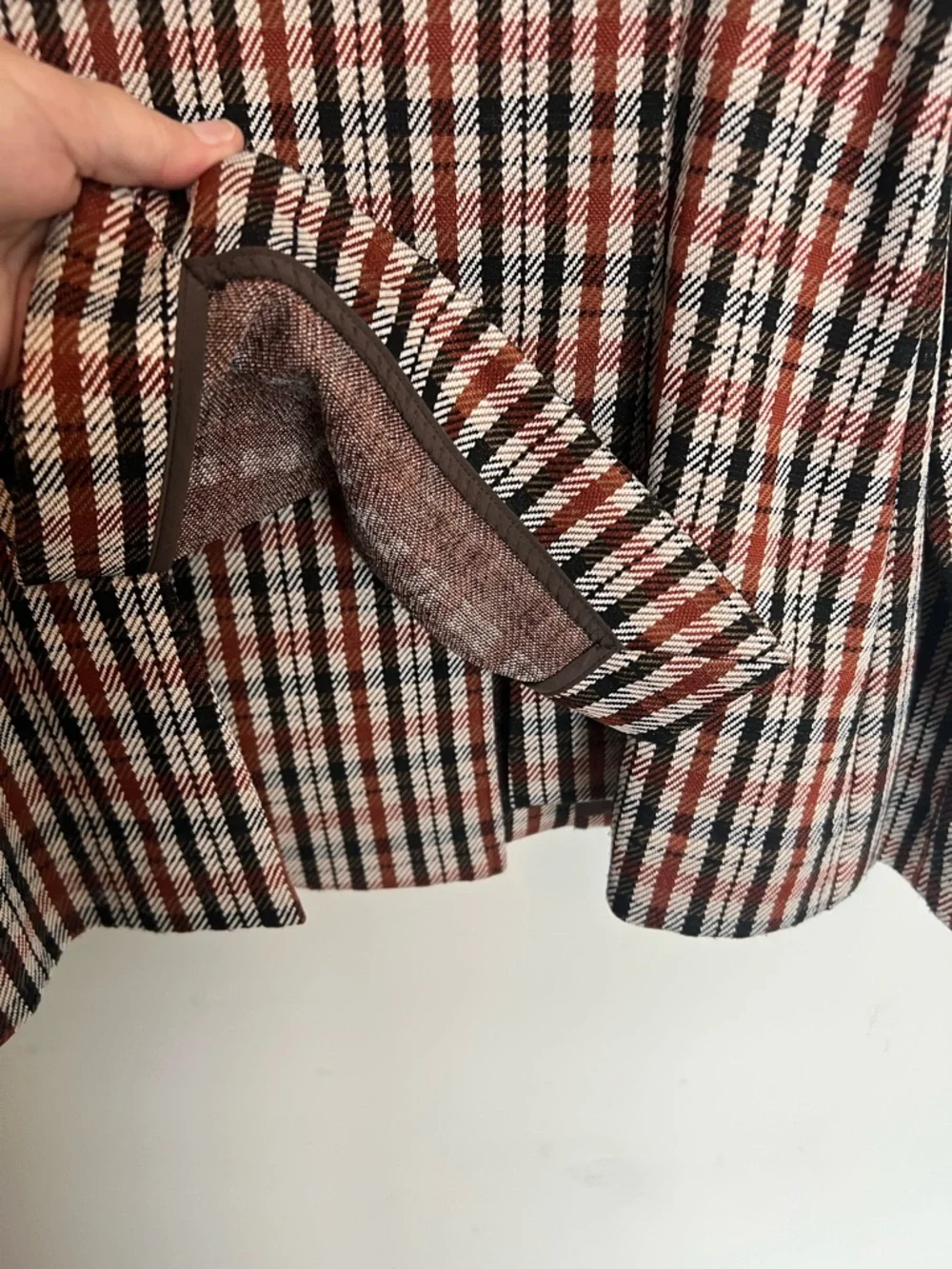 CAbi 4118 Jazzy Jacket Double-Breasted Plaid Peacoat Size M - Picture 10 of 12
